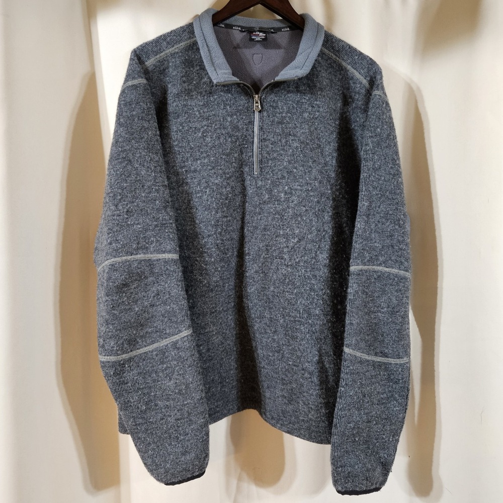 Kuhl Mens Jacket XXL Thermokore Thor Wool Blend Outdoor Hiking Heathered Gray